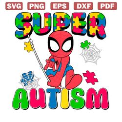 Spiderman Super Autism Puzzle Pieces PNG