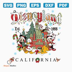 Vintage Disneyland California Xmas SVG