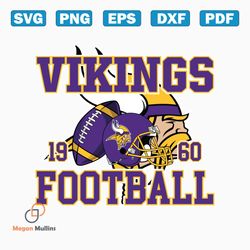 Vintage Vikings Football Helmet SVG Digital Download