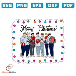 Retro BTS Merry Christmas SVG