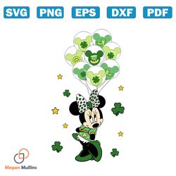 Minnie St Patricks Day Balloons PNG