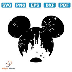 Disneyland castle SVG png clipart , Cinderella castle , cut file, outline silhouette file