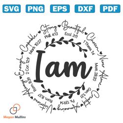 I am Inspiration SVG / Bible Verse SVG / Cut File / Cricut / Christian Inspiration SVG / Instant Download