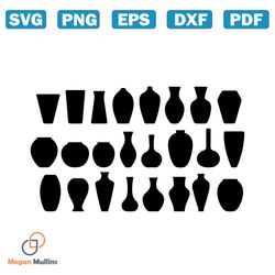 Pottery Vase Bundle SVG,Vase Template,Flowers Decor,Jar,Ceramic,DXF,Craft,Art,Cut File,Handmade,Cricut,Silhouette,Instan