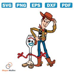 QualityPerfectionUS Digital Download - Toy Story Woody and Forky - PNG, SVG File for Cricut, HTV, Instant Download