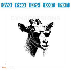Goat With Sunglasses , Goat Svg , Summer T-Shirt Designs