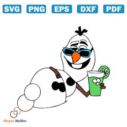 Relaxing Olaf SVG, easy cut file for Cricut, Layered by colour