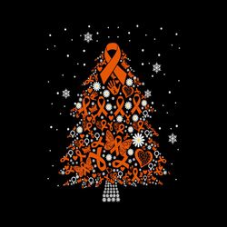 Leukemia Awareness Christmas Tree SVG
