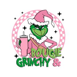 Pink Bougie and Grinchy Stanley SVG