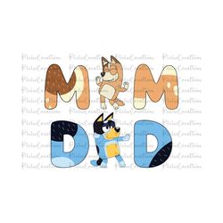 Bluey Dad Mum Png, Bluey Mother's Day Png, Bluey Chili Heeler Png, Bluey Heeler Png, Bluey Mom Dad Png, Bluey Mum Dad Sv