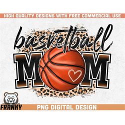 Basketball mom PNG | Sublimation design | Instant download | Basketball mother shirt png | Basketball mama design | Leop