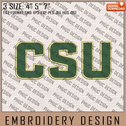 NCAA Colorado State Rams Logo Embroidery Design, Machine Embroidery Files in 3 Sizes for Sport Lovers, NCAA Teams