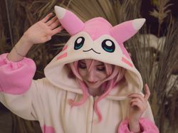 Custom Shiny Furret Pokemon inspired kigurumi (adult onesie, pajama)
