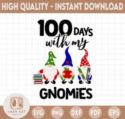 100 Days With Gnomies SVG, School svg, 100 Days of school svg, Gnomies svg, Cheetah Gnomes 100 days svg, 100th day svg,