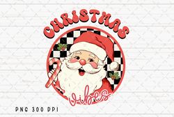 Retro Santa PNG File, Merry Christmas Sublimation, Christmas Vibes png, Groovy Christmas, Vintage Christmas, Instant Dig
