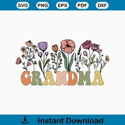 Grandma Est. 2023 Png Grandmother Png Grandma Png For Sublimation Grandma Gift Digital Download Flower Instant Download