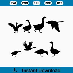 Goose Svg, Svg Files for Cricut, Goose Silhouette, Goose Cut File, Farm Animal SVG, Farm Clipart, Goose Clipart