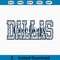 Cowboys SVG, PNG, Dallas, Leopard Coyboys, Cheetah Cowboys, Instant Download