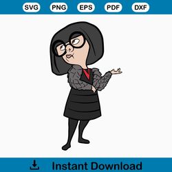 Edna Mode SVG The incredibles SVG Disneyland Ears Clipart Layered By Color Svg clipart SVG, Cut file Cricut, Silhouette,