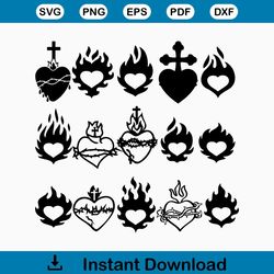 Sacred Heart svg, Sacred Hearts svg, Sacred svg, Hearts, Heart, SVG, ai, pdf, eps, svg, dxf, png