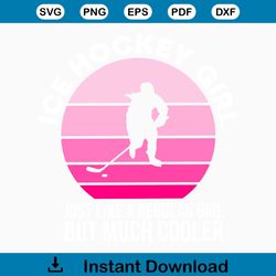 Ice Hockey svg  Cool Ice Hockey Girl svg design for cricut, silhouette machines and many more