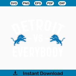 Detroit Vs Everybody Football Match SVG