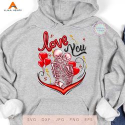 Love You Skulls PNG, Happy_Valentines Day png file