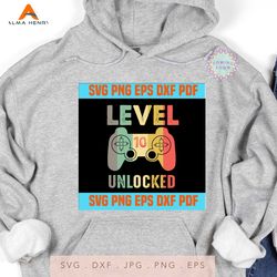Level 10 unlocked, born in 2009, 2009 svg, 10th birthday svg, 10th birthday gift, 10th birthday party, birthday shirt, b