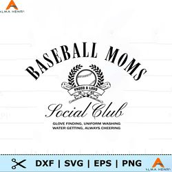 Baseball Mom Social Club Proud And Loud SVG