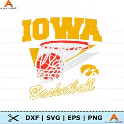 Retro Iowa Basketball NCAA Team Logo SVG