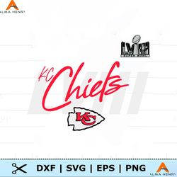NFL Football KC Chiefs LVIII Logo SVG