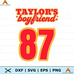 Taylors Boyfriend 87 Player SVG Football Team File