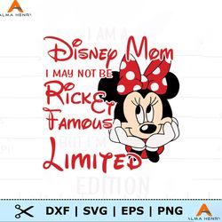 Cute Im A Disney Mom Minnie Mouse SVG