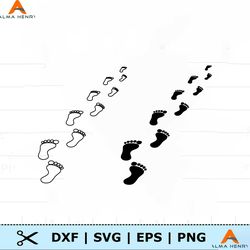 Footprint Svg, Footsteps Svg, footprints in the sand svg, Svg Files for Cricut, S