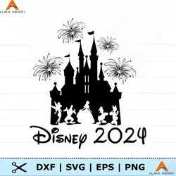 Family Trip Disney 2024 Castle PNG