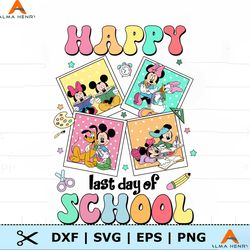 Happy Last Day Of School Disney Characters PNG