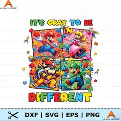 Its Okay To Be Different Mario Characters PNG