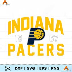 Indiana Pacers 1967 Basketball Team SVG