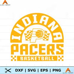 Checkered Indiana Pacers Basketball SVG