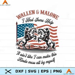 Wallen and Malone Cowboy I Had Some Help SVG