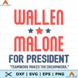 Wallen Malone For President Funny Presidential Election SVG