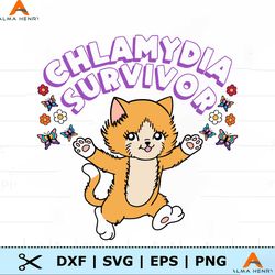 Chlamydia Survivor Funny Cat Meme SVG