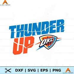 Oklahoma City Thunder Up Basketball NBA SVG