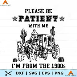 Please Be Patient With Me Horse Wagon SVG