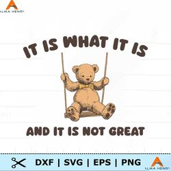 Bear Meme It Is What It Is And It Is Not Great SVG