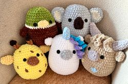 Pattern  bundle Crochet cute squishy toys Amigurumi animals pattern Crochet kawaii toys for kids Crochet koala