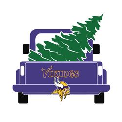 Minnesota Vikings Christmas Tree Trucks Svg