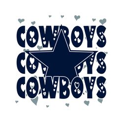 Cowboys Football Logo Heart Svg Digital Download