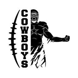Cowboys Football Player Svg Digital Download