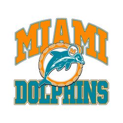 Retro Miami Dolphins Football Svg Digital Download